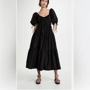 en Saison black cotton dress